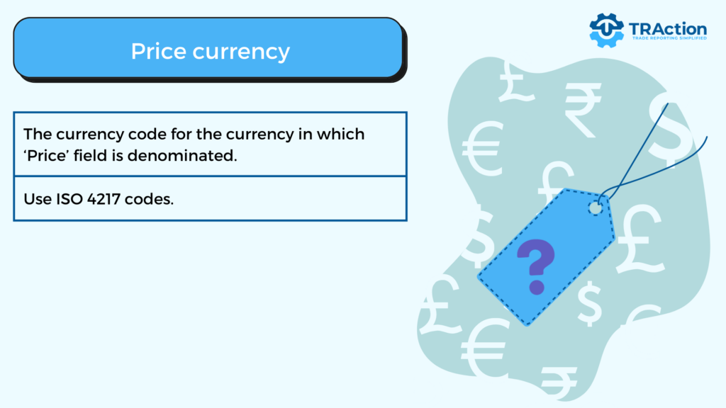 The currency code for the currency in which ‘Price’ field is denominated.