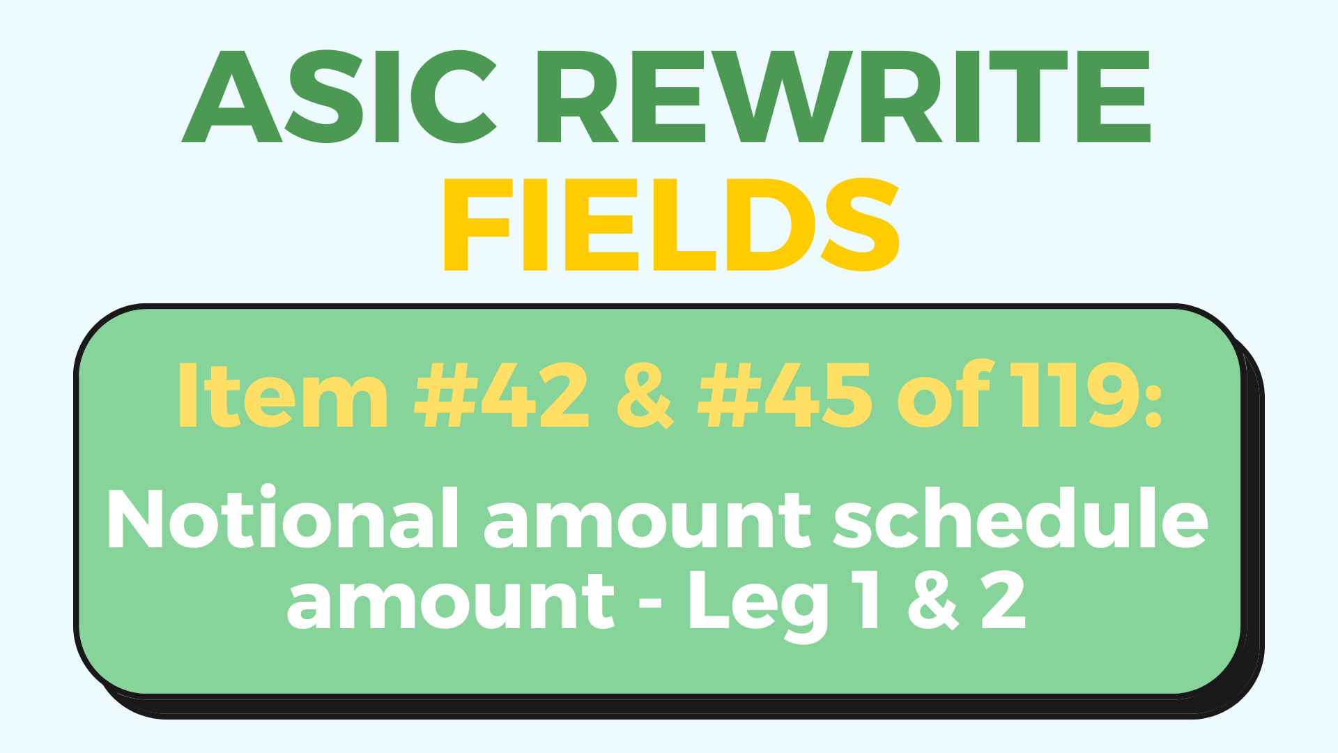 ASIC Rewrite Notional amount schedule amount leg 1 and 2