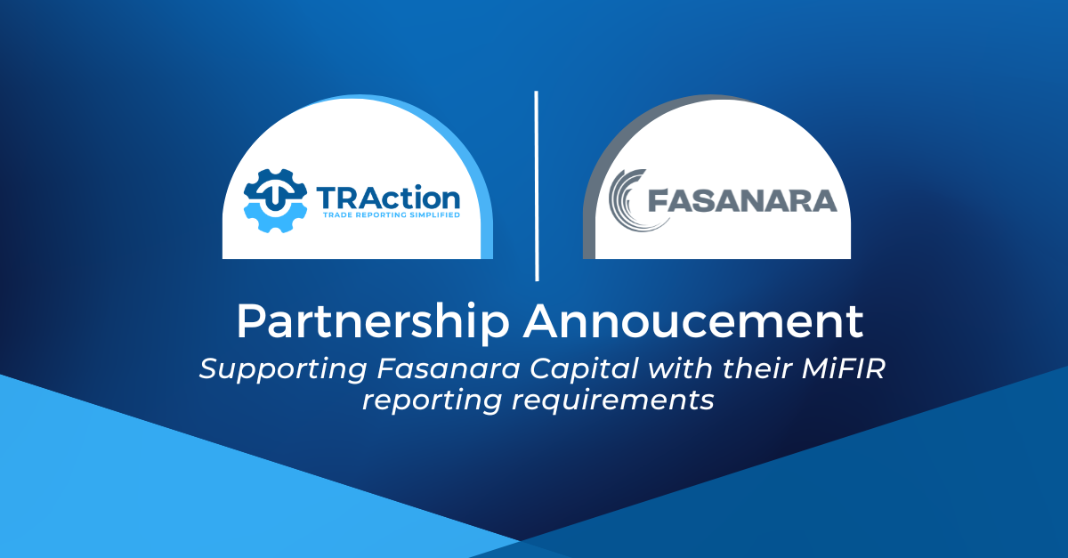 TRAction and Fasanara partnership announcement cover image