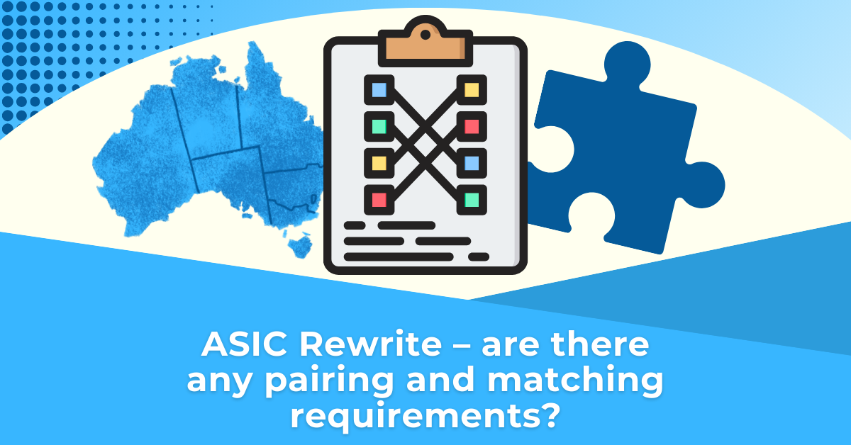 ASIC Rewrite – are there any pairing and matching requirements?